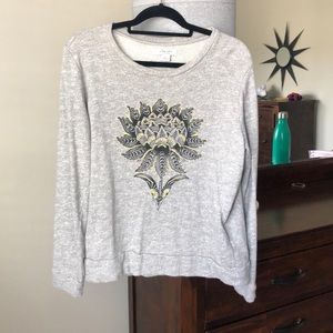 Grey lotus flower sweater